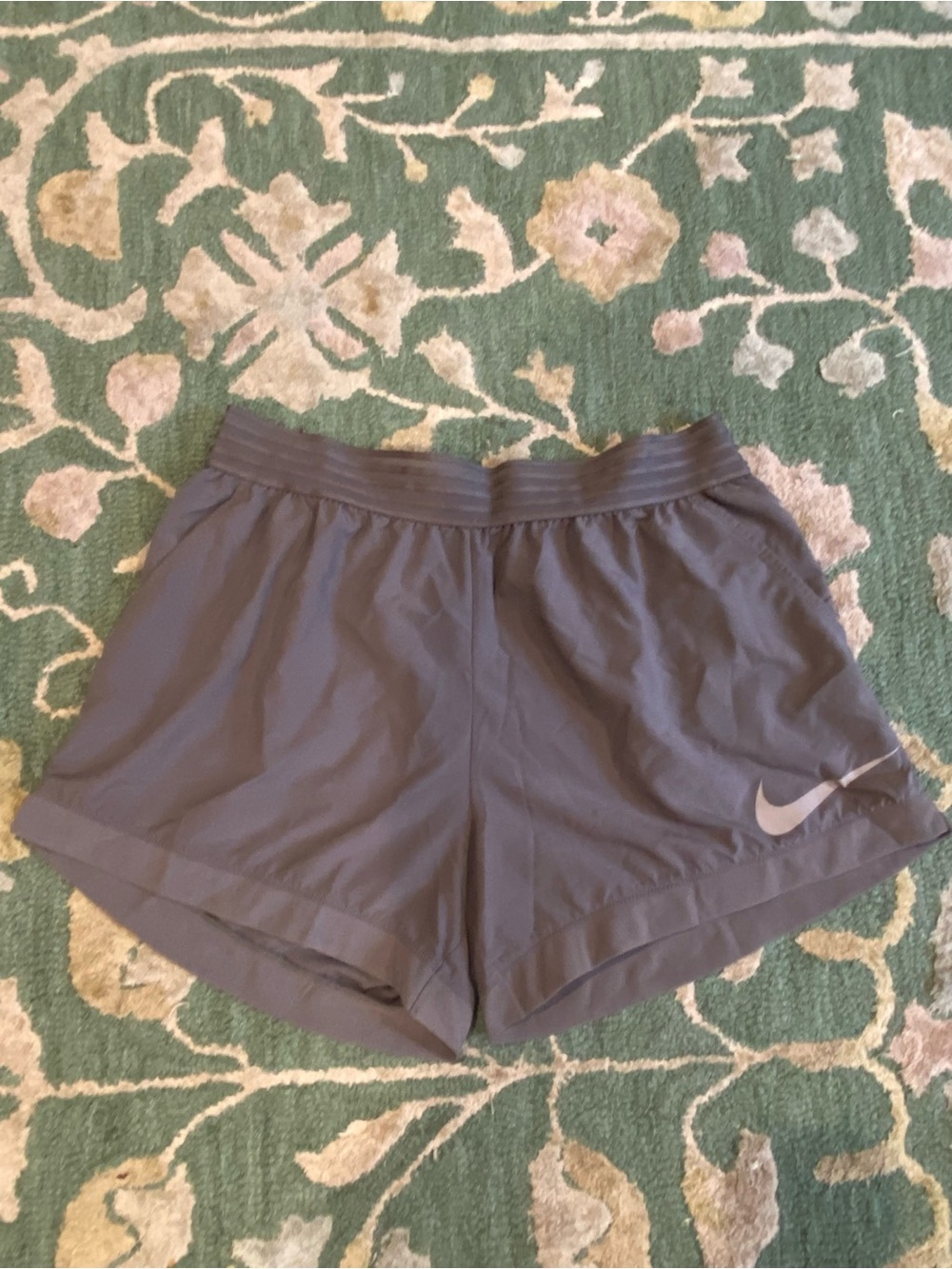 Nike Women’s Charcoal Athletic Shorts with Swoosh